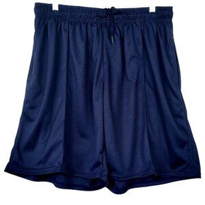 Mens XXL 2XL Navy Blue Athletic Shorts With Elastic Waist Drawstring Lightweight